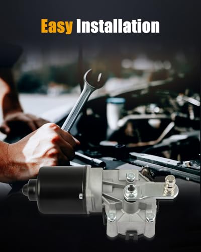 Image of ROADFAR Front Windshield Wiper Motor Replacement for Skoda Fabia Saloon (6Y3) 1999-2007,for Skoda Fabia Estate (6Y5) 2000-2007 6Q1955119A,6Q1955113 Wiper Motor 4 Pins