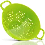 Culinary Elements 6-inch Mini Colander with Double Handles and Deep Bowl, Green, 1-pack