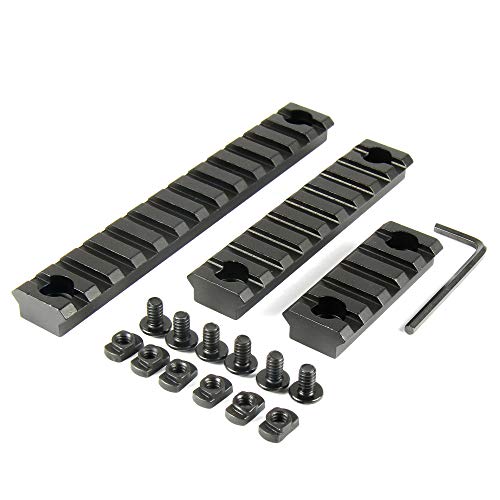 TACFUN 3PCS Combo Aluminum Rail Mount Handguard Section 5,9,13 Slot Picatinny Weaver