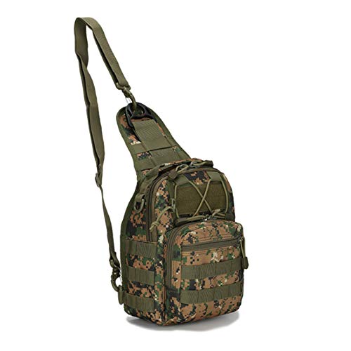 DTKJ Bolsa de ombro tática, mochila de caminhada, caminhada, esportes, escalada, acampamento, caça, mochila para o dia a dia, pesca, ao ar livre, militar