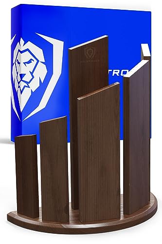 Dalstrong Magnetic Knife Block - Holds 12 Piece - 'Dragon Spire' - Premium Double-Sided Walnut Block Holder and Stand - Display Stand - Professional Kitchen Set - Cooking Set