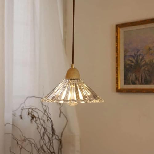 Lampes suspendues en verre réglables E26 pour éclairage de chevet et restaurant rétro