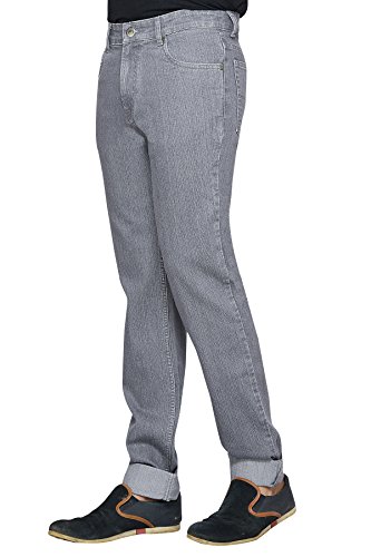 Image of Men's Stretchable Relax Fit Jeans-Grey
