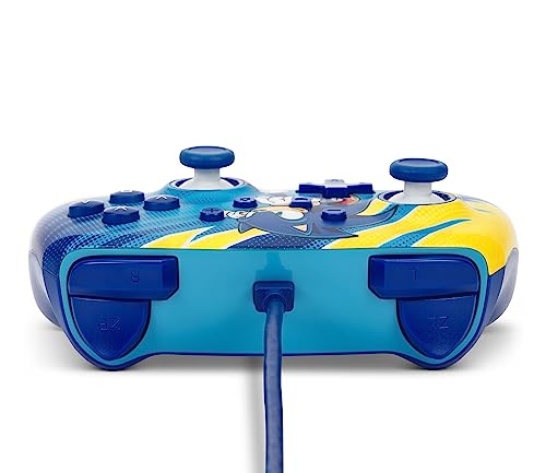 PowerA Manette filaire améliorée pour Nintendo Switch, modèle Switch OLED et Nintendo Switch Lite, accessoire de jeu, manette de jeu, manette filaire, sous licence officielle -Sonic Boost