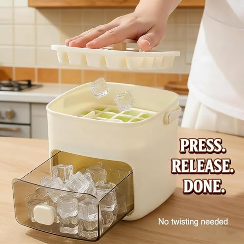 Cubetera doble bandeja 48 cubos con tapa y pinzas 2 pcs miniatura 4