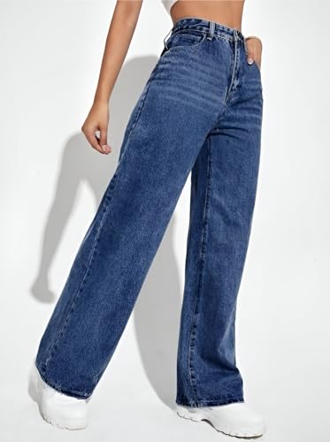 Image of Ben Martin Women High Rise High Waist Stretchable Baggy Oversized Loose Fit Casual Wear Denim Jeans