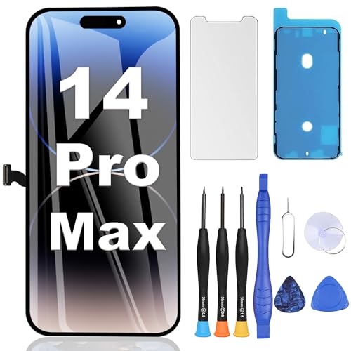 ZOETEC Screen Replacement for iPhone 14 Pro Max [Support Face ID] Full HD LCD Retina Display Touch Screen Digitizer Frame Assembly with Repair Tools Kit