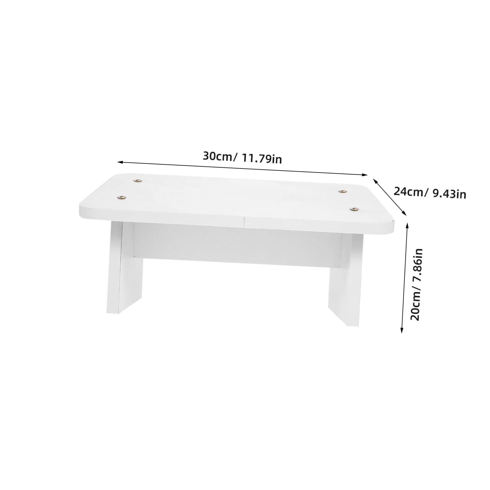 SUPVOX Poggiapiedi Antiscivolo in Legno 30cm Superficie Inclinata Colore Bianco Caldo per Uso Ufficio Sotto Scrivania, Supporto Ergonomico per Postura e Riduzione Affaticamento Gambe