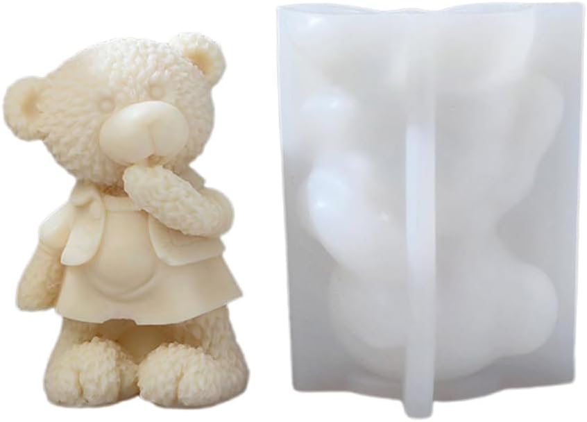 Bear Shape Silicone Mold for DIY Candle Ornaments Mould Handicraft Making Tool
