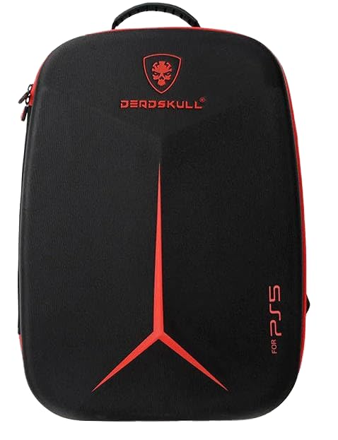 Carrying Case for PS5/PS5 Pro/PS5 Slim , Game Backpack for PS5, Large Capacity Storage Bag Compatible with PlayStation 5 Controller Console Accessories (Black, PS5 FAT) Black PS5 FAT