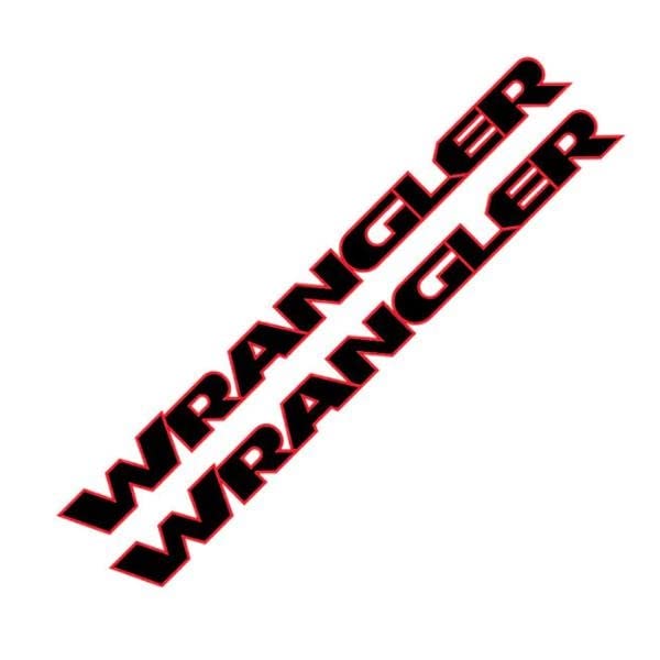Amazon.co.jp: ジープ ラングラー ステッカー 2枚 ブラック レッド
