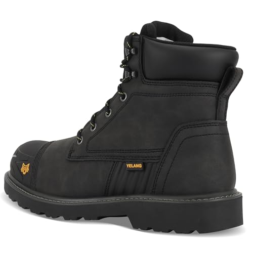 Yelang Men's Steel Toe Safety Work Boot Slip Resistant Puncture Utility Shoes 6 Inch For Industrial Construction Outdoor botas de trabajo para hombre2