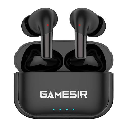 GameSir FusionBeatX PRO Wireless Noise Cancelling Earbuds-Sound Optimize, 42H Playtime, 45ms Low Latency, 12mm Bass Drivers, Zen ENC Mic, IPX5 Water Resistance, Bluetooth 5.3, Type-C Charging (Black)