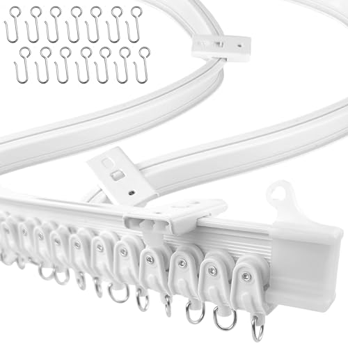 UrbanRed Flexible Bendable Ceiling Curtain Track, 9.8 ft (3 m), Mount for Rail with Curtain Tracks System, Room Divider, Curtains Rod, RV Ceiling Track for Curtains, White by UrbanRed - Used condition - US$28.21