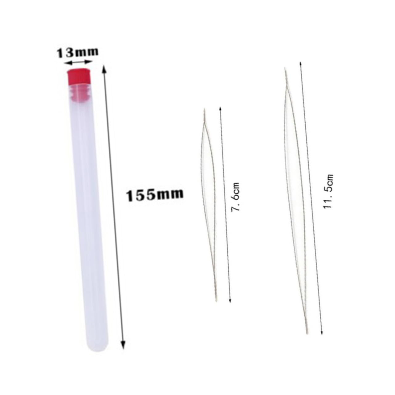 NUOBESTY DIY Beading Needles Kit 10pcs Embroidery Needle Threaders Big Eye Beading Needles for Small Beads for Jewelry Making and Arts