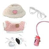 5-Piece Clothes - Chic Style Set for 17cm Dolls - Clothes + Little White hat + Small Bag + Black Glasses + Canvas Shoes,No Doll (Style A)