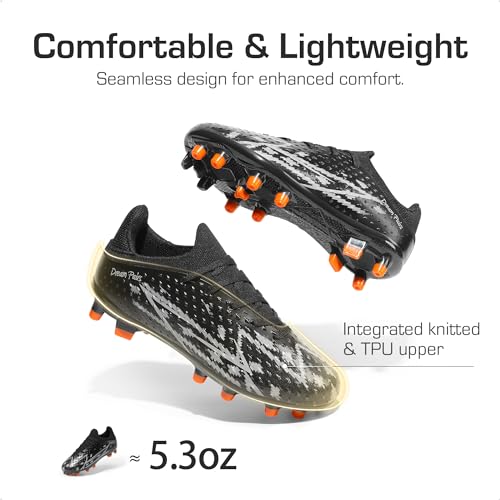 DREAM PAIRS Boys Girls Soccer Cleats Youth Firm Groud Football Shoes for Little/Big Kid2