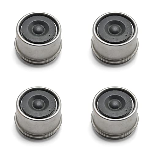 (4) 1.98 Stainless Steel Accu-Lube Boat Trailer Dust Cap Fits 4 & 5 Bolt Hubs