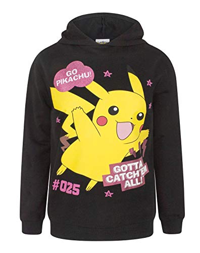Go Pikachu Official 'Gotta Catch 'Em All Hoodie (13-14 Years) Black