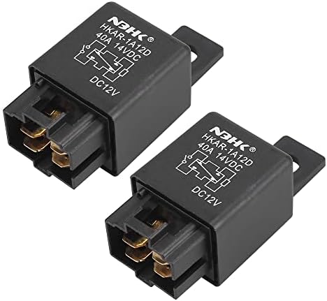 uxcell 2 Pcs Z1507091/4 4 Pin DC 12V 40A Universal Car Vehicle Motor Fuse Relay Switch Power