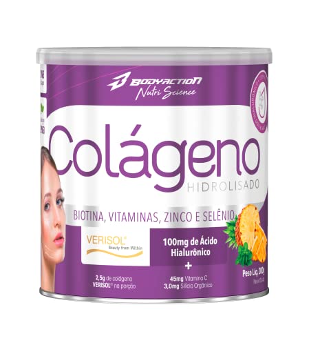 Colágeno Verisol com Ácido Hialurônico 200g Sabor Abacaxi com Hortelã Bodyaction