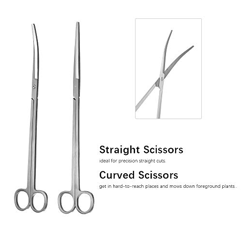 Cucudy 5 pçs/set Aquarium Maintenance Tools Pinças de plantas aquáticas Scissor Spatula Tool Set Fer