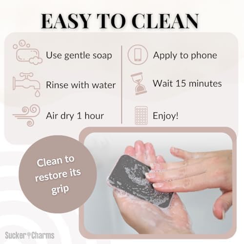 Miniatura 4 de Soporte de teléfono con ventosa extraíble y reutilizable, pendiente de patente (Caramel Delight)