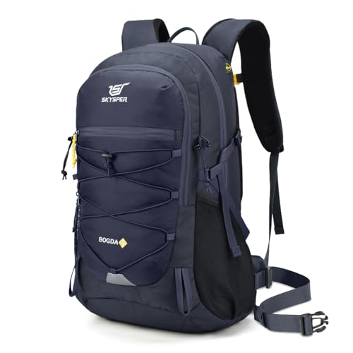 SKYSPER Wanderrucksack 25L, Klein Rucksack mit Rückenbelüftung aus atmungsaktivem 3D Air Mesh...
