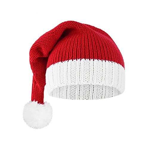 Family Matching Christmas Hat Winter Warmer Knit Cap Xmas Parent-Child Pom Beanie Hat Santaa Crochet Hats Red3