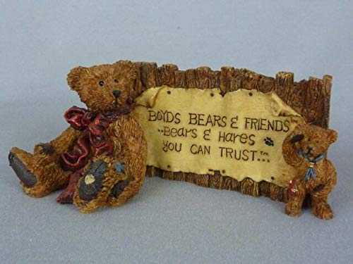 Boyds Bears And Friends The Bearstone Collection GRENVILLE & NEVILLE The Sign NOS Item new box damaged
