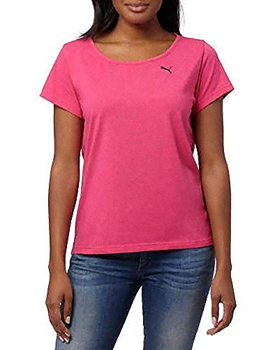 T-Shirt Court PUMA Rose avec Style Keyhole Original Taille Small