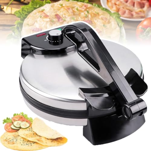 LISTaRSw Pancake Maker Elettrico - Piastre di Cottura Antiaderenti, Macchina Elettrica per La Colazione - Indicatore LED, per Cuocere Crepes, Muffin, Omelette Chapati