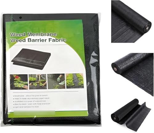 AUSYIWI Weed Membrane, Weed Control Membrane, Heavy Duty Garden Membrane (1M x 10M)