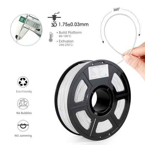 Image of iSANMATE ASA Filament 1.75mm Marble 1KG, UV & Weather Resistant 3D Printer Filament Perfect for Outdoor Functional Parts, Dimensional Accuracy + /- 0.02mm, 1kg Spool (2.2lbs)