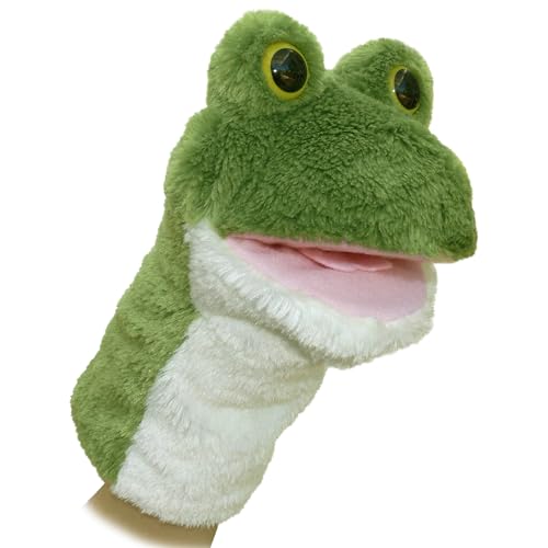 Aurora® Interactive Hand Puppet Frog Stuffed Animal - Storytelling Adventures - Playful Learning -...