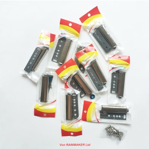 LOOTICH Push to Open Möbel-Schnäpper Schrank Federschnäpper Schubladen Druckverschluß Türschnapper im Möbelbau Stahl Vernickelt Verbesserte Türöffner mit magnetischer Zuhaltung 10 Stück