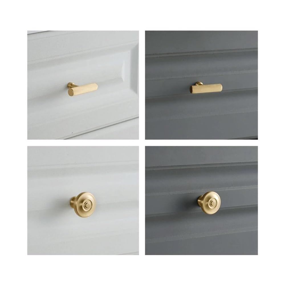 Maniglie for mobili in ottone massiccio a strisce moderne, maniglie dorate for armadi e cassetti, for di da cucina lusso Maniglia per porta dell'armadio(Brass-416mm)