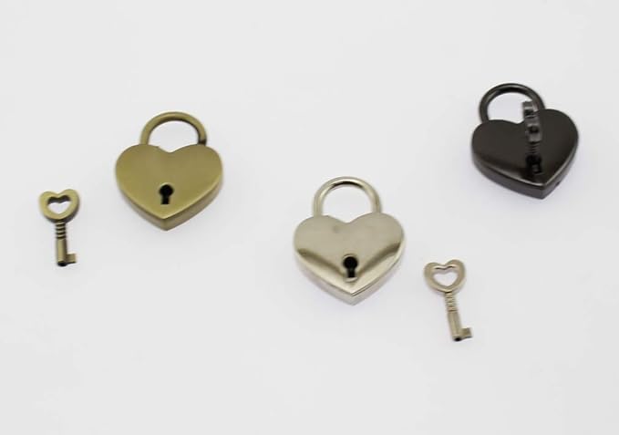 Amazon Olive G 南京錠 パドロック パッドロック ハート 心臓 シルバー ガンメタ ゴールド アクセサリー パーツ 飾り アクセサリーパーツ 通販