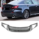 YOUNGERCAR Rear Trunk Spoiler Fit for 2006-2013 Lexus is IS250 IS350 ISF Trunk Wing Spoiler Duckbill ABS Carbon Fiber Painted