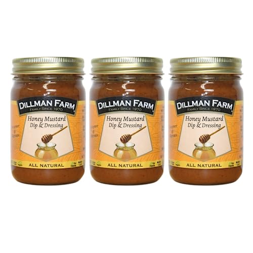 Dillman Farm All Natural Gourmet Honey Mustard, 14oz (Pack of