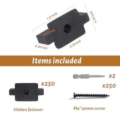 Yeipower 250Pcs Hidden Fasteners Composite-Deck thumb #1