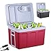 Produktbild Arebos 40 Liter Kühlbox | zum Kühlen & Warmhalten | Mini Kühlschrank | Mobil Kühlschrank mit ECO Modus | 12/230 V für Auto & Steckdose | elektrische Kühlbox | Kühltasche | Isoliertasche | Rot
