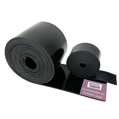 Gummistreifen - Stärke 3 mm in verschiedenen Größen wählbar - Industriequalität (1000x80x3mm)
