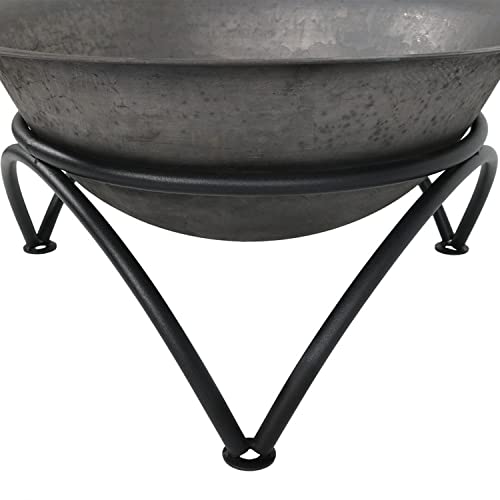Sunnydaze 23.5-Inch Fire Wood-Burning Cast Iron Fire Pit Bowl And Stand - Dark Gray #TOP27