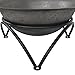 Sunnydaze Small Dark Gray Wood-Burning Cast Iron Fire Pit Bowl with Stand, 24 Inch Diameter