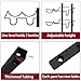 JKsmart 24 Bottles Wall Mounted Wine Rack, Adjustable Height Wine Rack Wall Mounted for Wine Bottles, Liquor, Champagne, Matte Metal Black Wine Wall Rack for Kitchen, Pantry, Bar, Wine Cellar