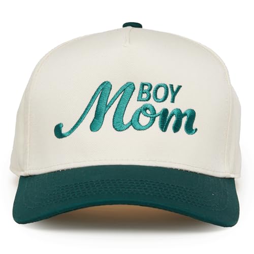 Funky Junque Canvas Snapback Trucker Hat - Fathers Day Funny Mom Hat Baseball Cap for Mom & Dad - Boy Mom - Green/Beige