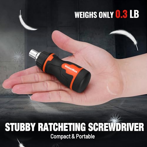 Image of ValueMax 8-in-1 Stubby Screwdriver, Quick-load Mechanism