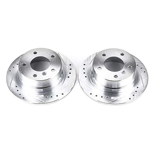 Image of Power Stop EBR474XPR Rear Evolution Drilled & Slotted Rotor Pair For BMW 318ti 1995-1999 [Model Specific]