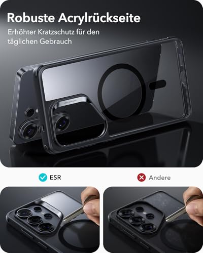 ESR für Samsung Galaxy S26 Ultra Hülle für MagSafe, Klares Schwarz – Ansicht 5